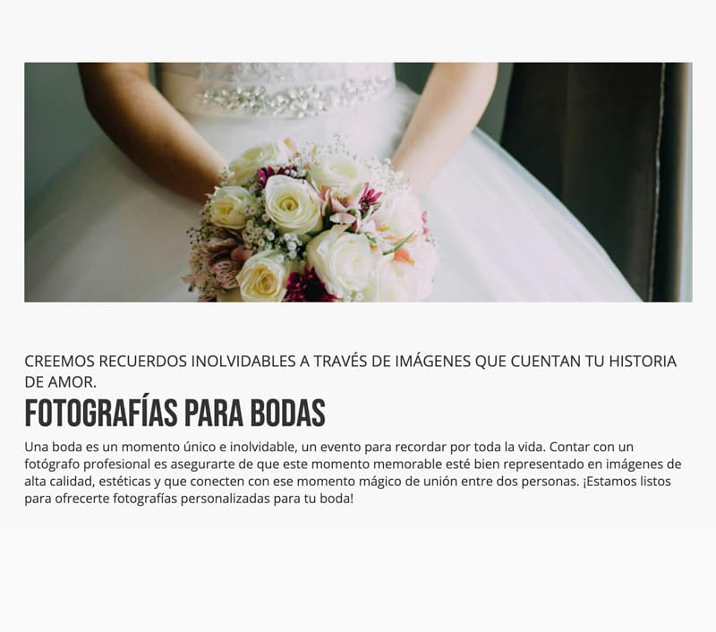 Presupuestos para Fotografía de bodas