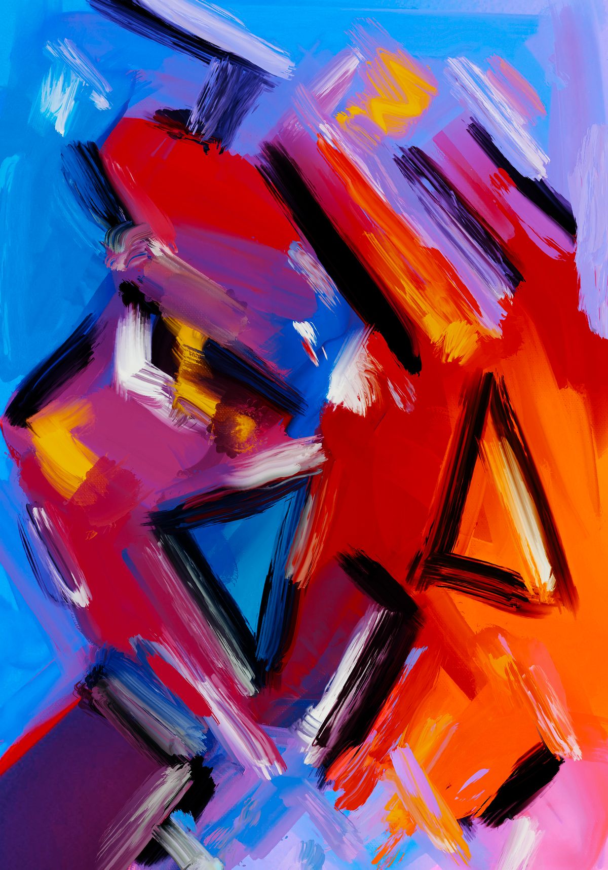 Art abstract art colorful painting