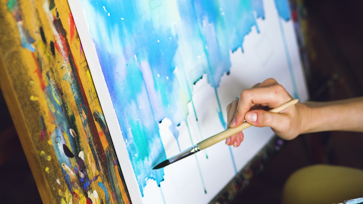 Art watercolor abstract art studio