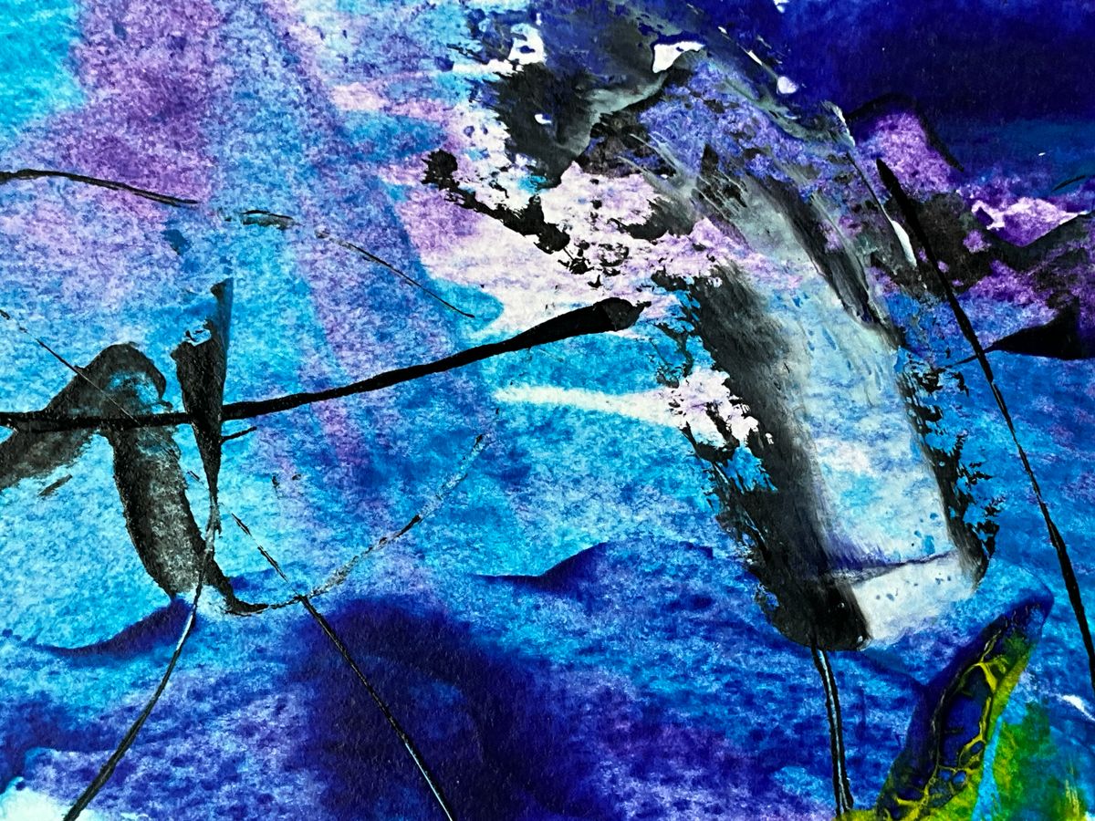 Art watercolor abstract art studio