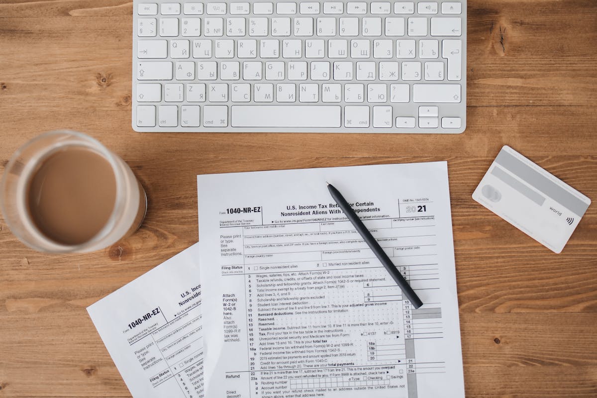Tax forms documents paperwork