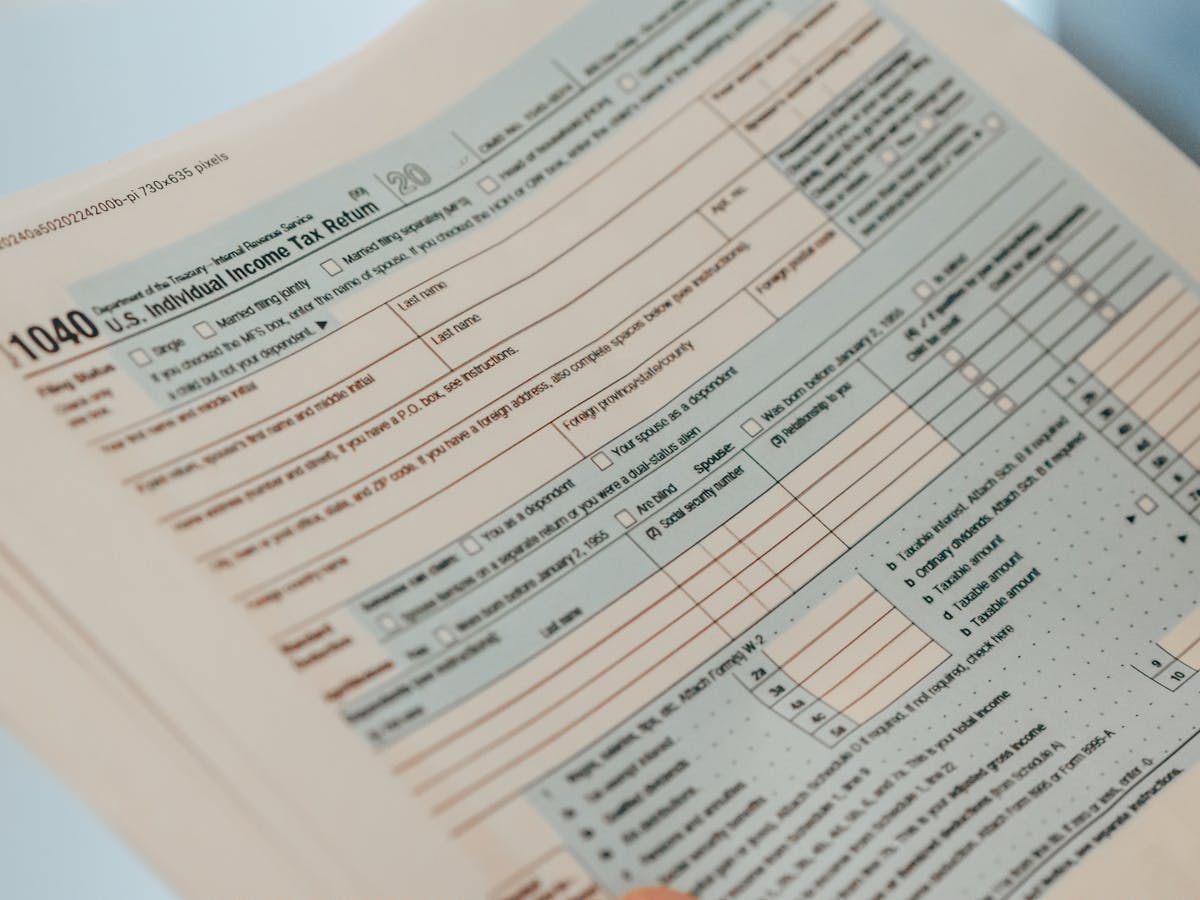 Tax return forms documents paperwork