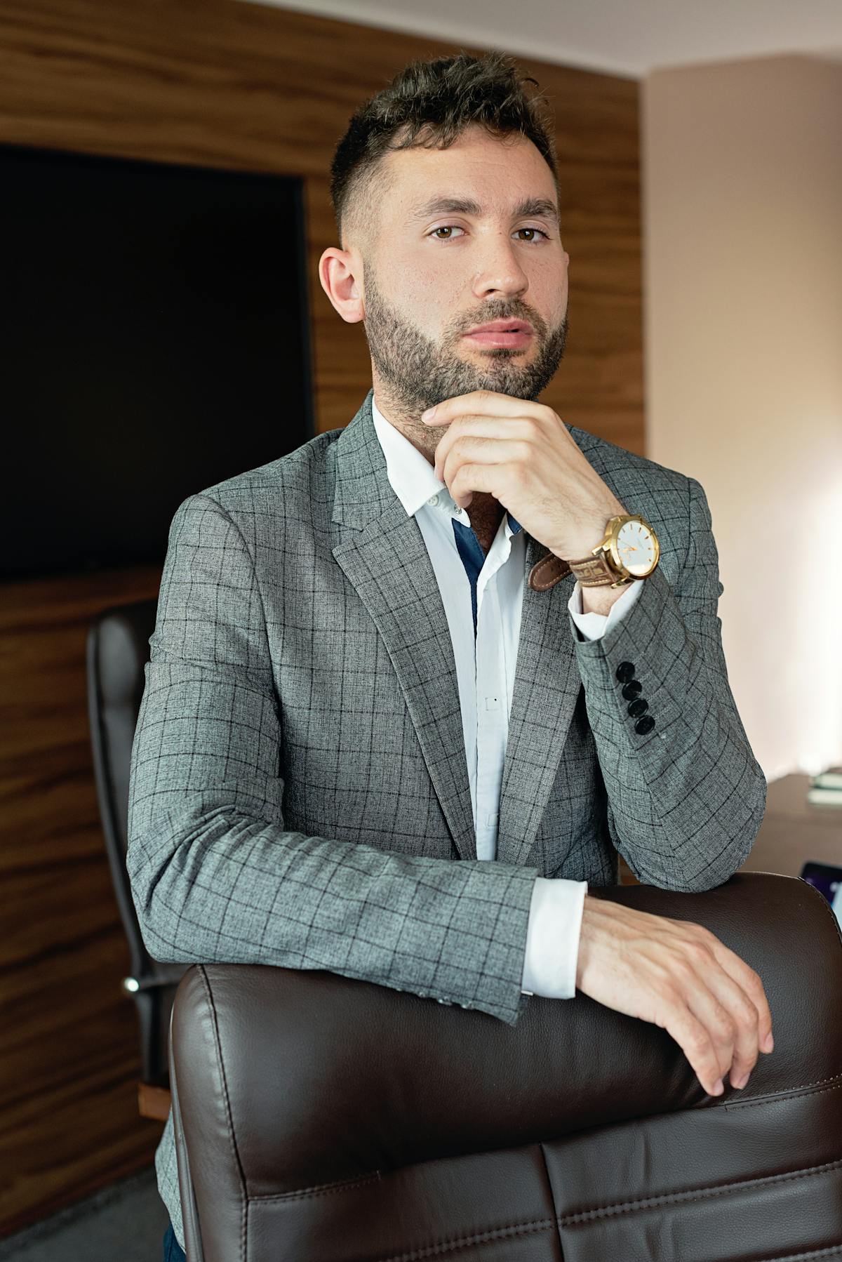 Confident professional portrait office