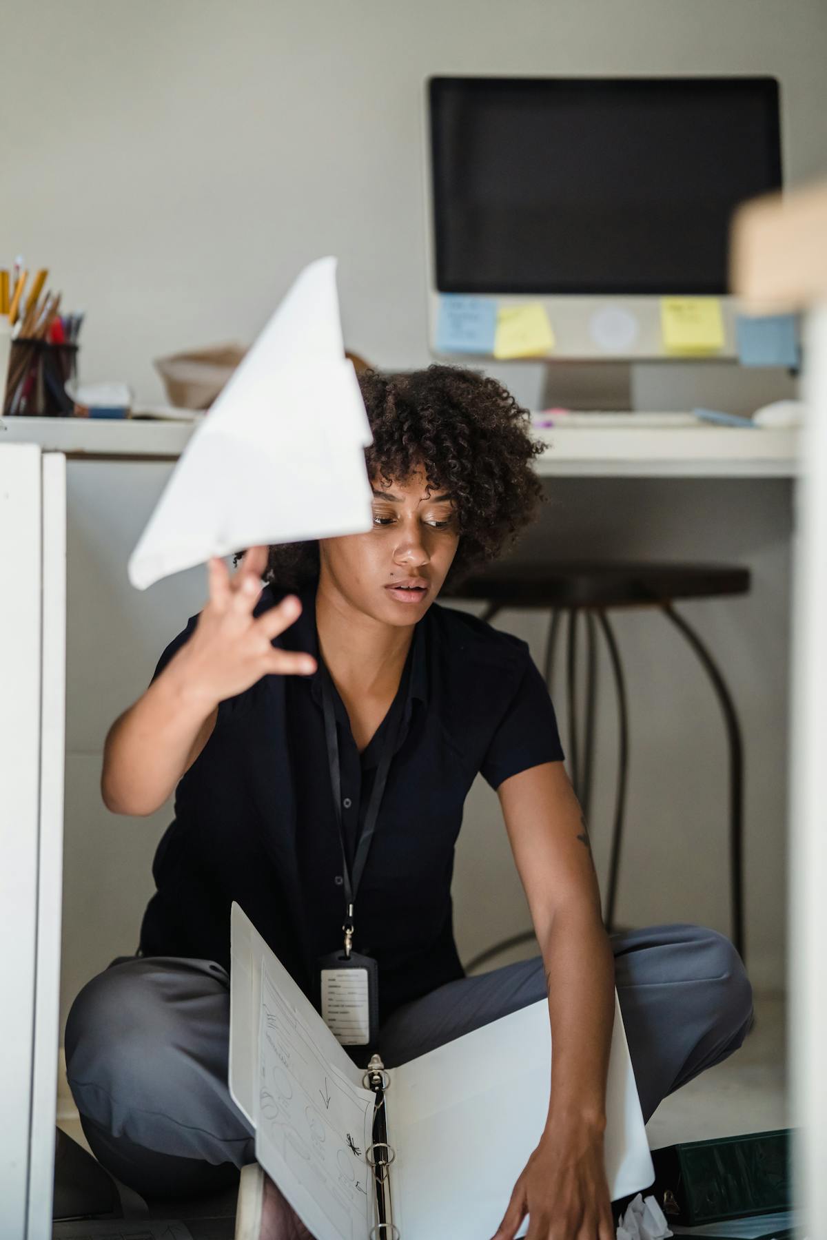 Creative professional portrait working
