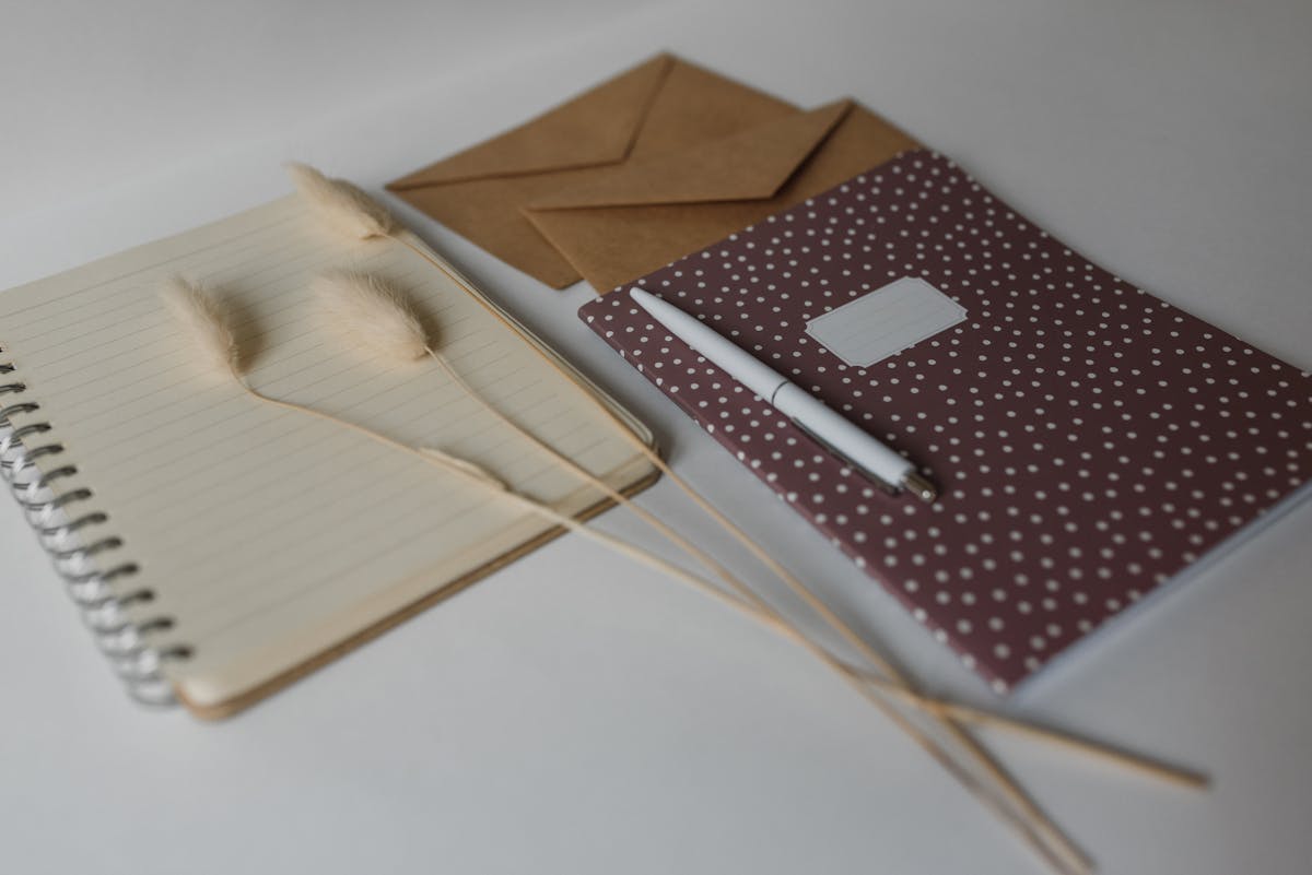 Business desk notebook document office