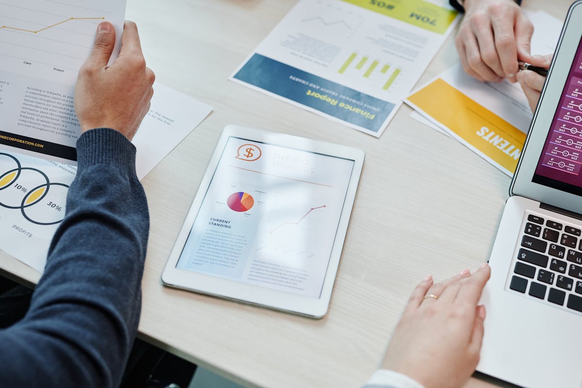 Business proposal document tablet