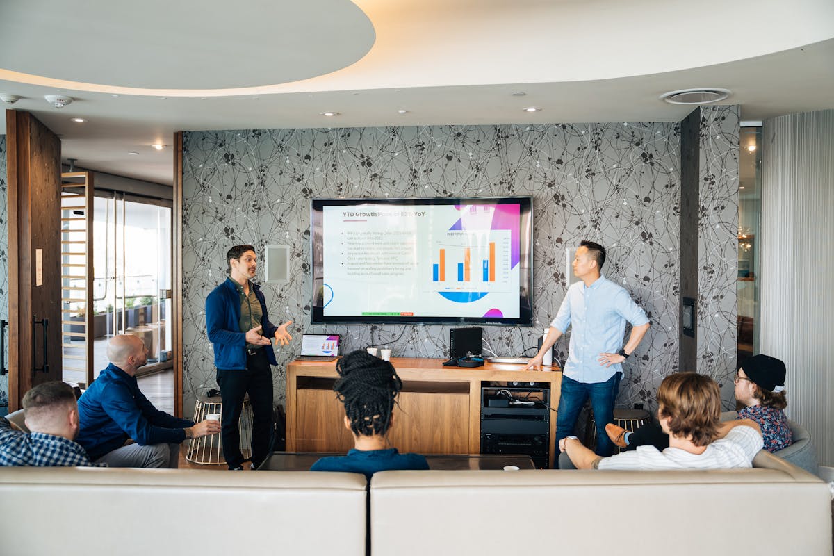 Professional pitch presentation office