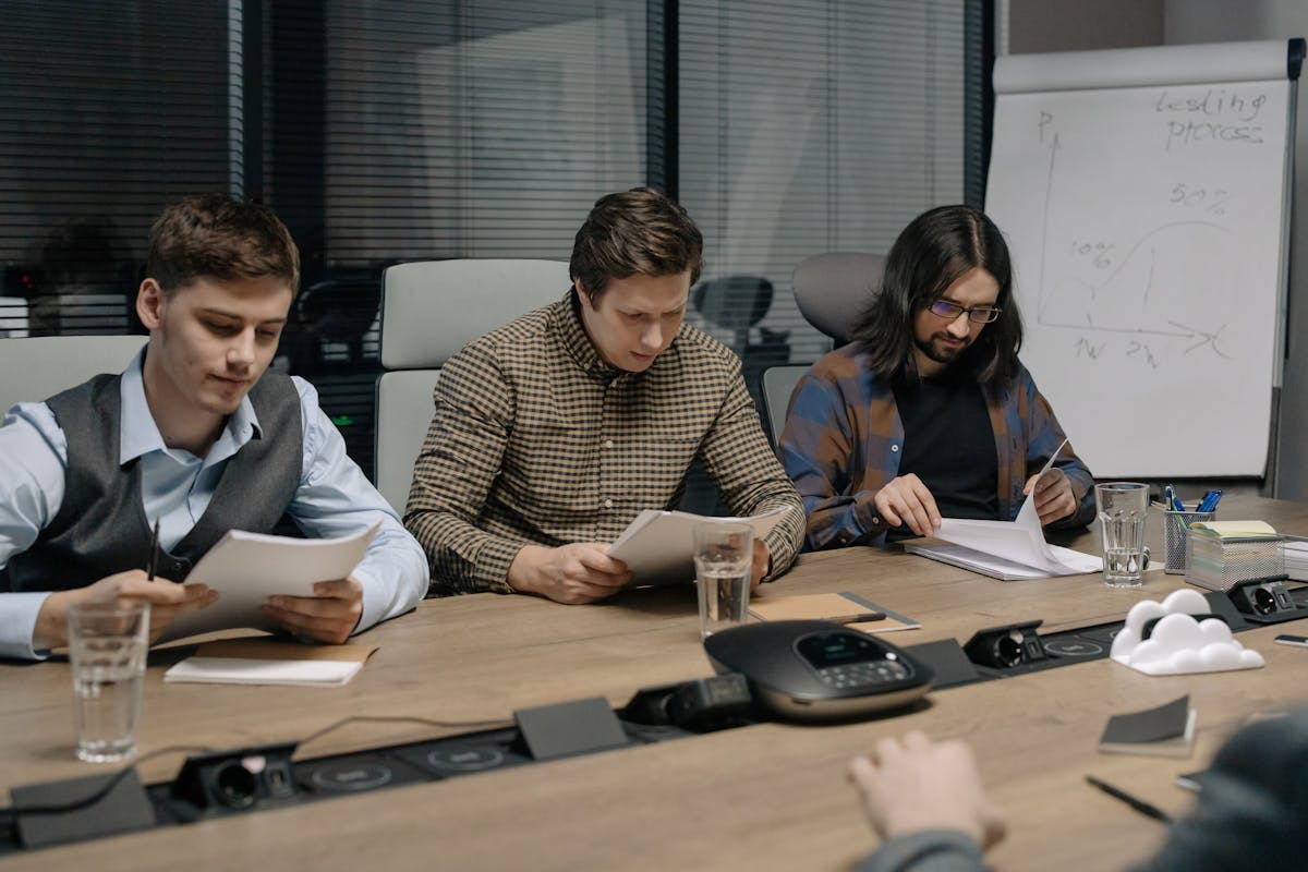 Large team meeting boardroom