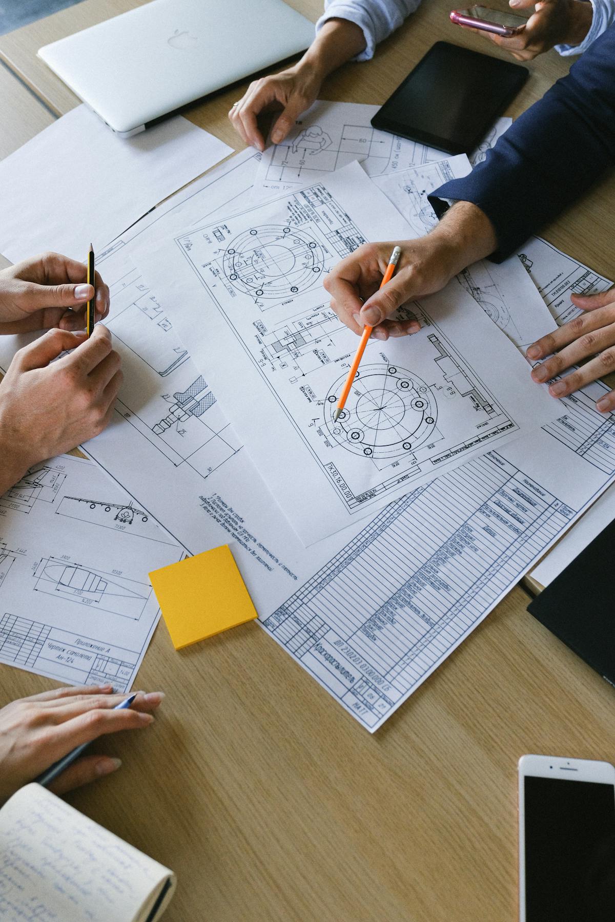 Business planning meeting table