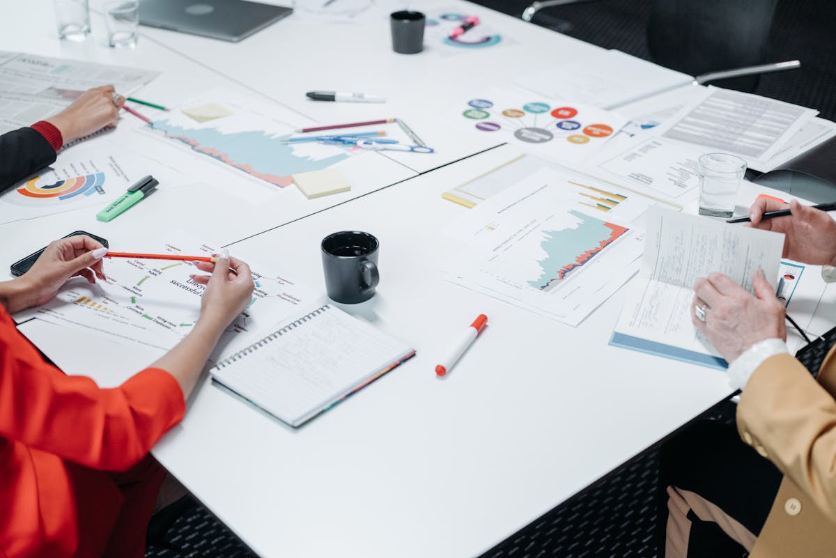 Business planning meeting table