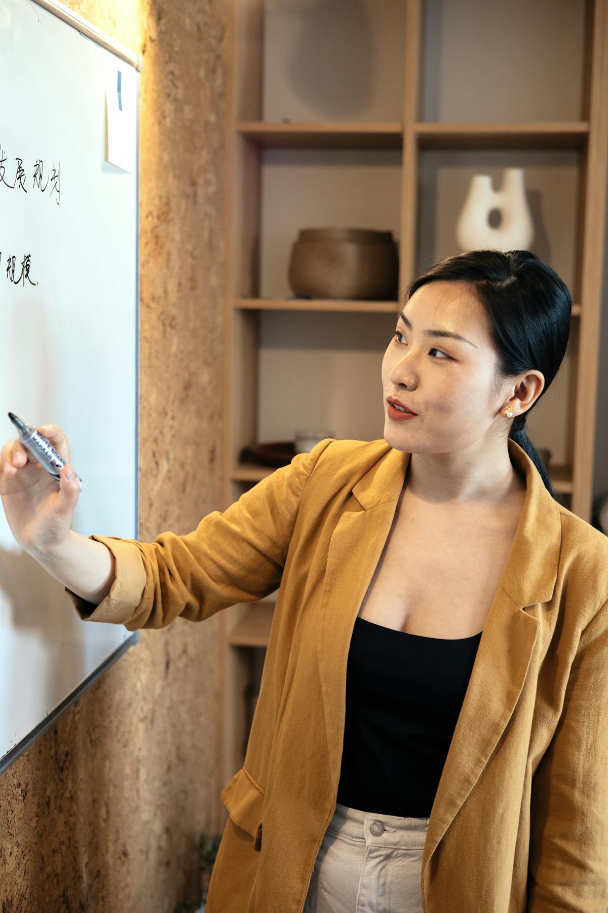 Business strategy whiteboard planning