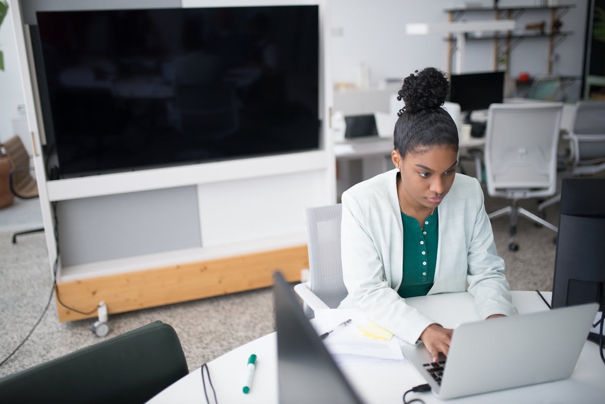 Entrepreneur working in office