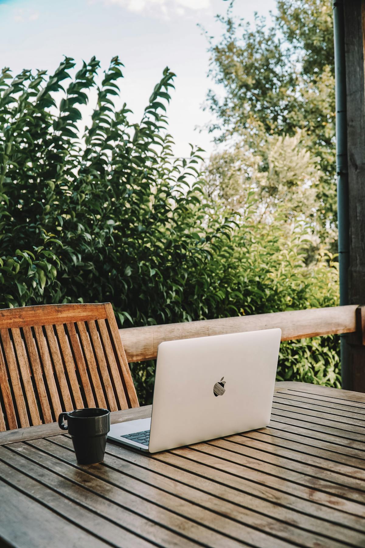 Freelancer laptop workspace home office