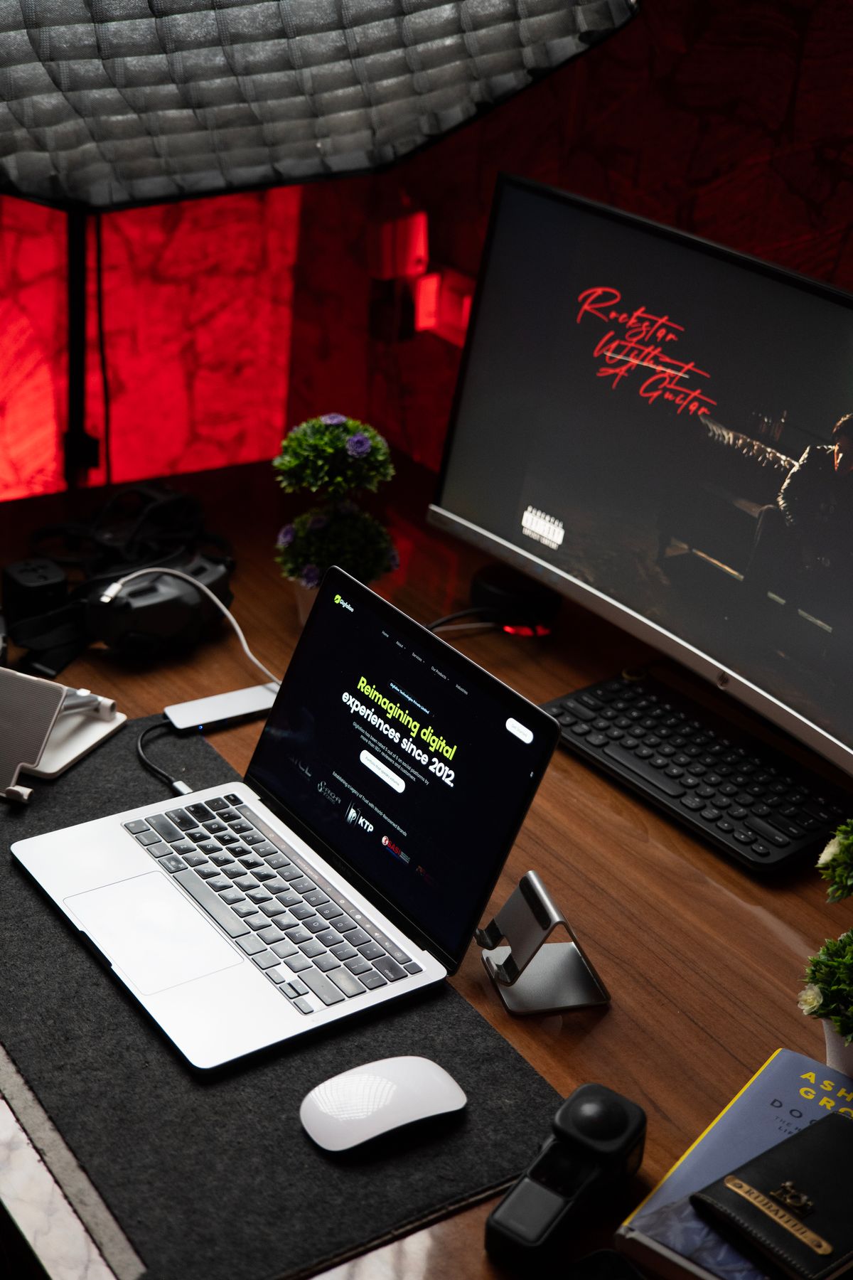 Professional working desk focus
