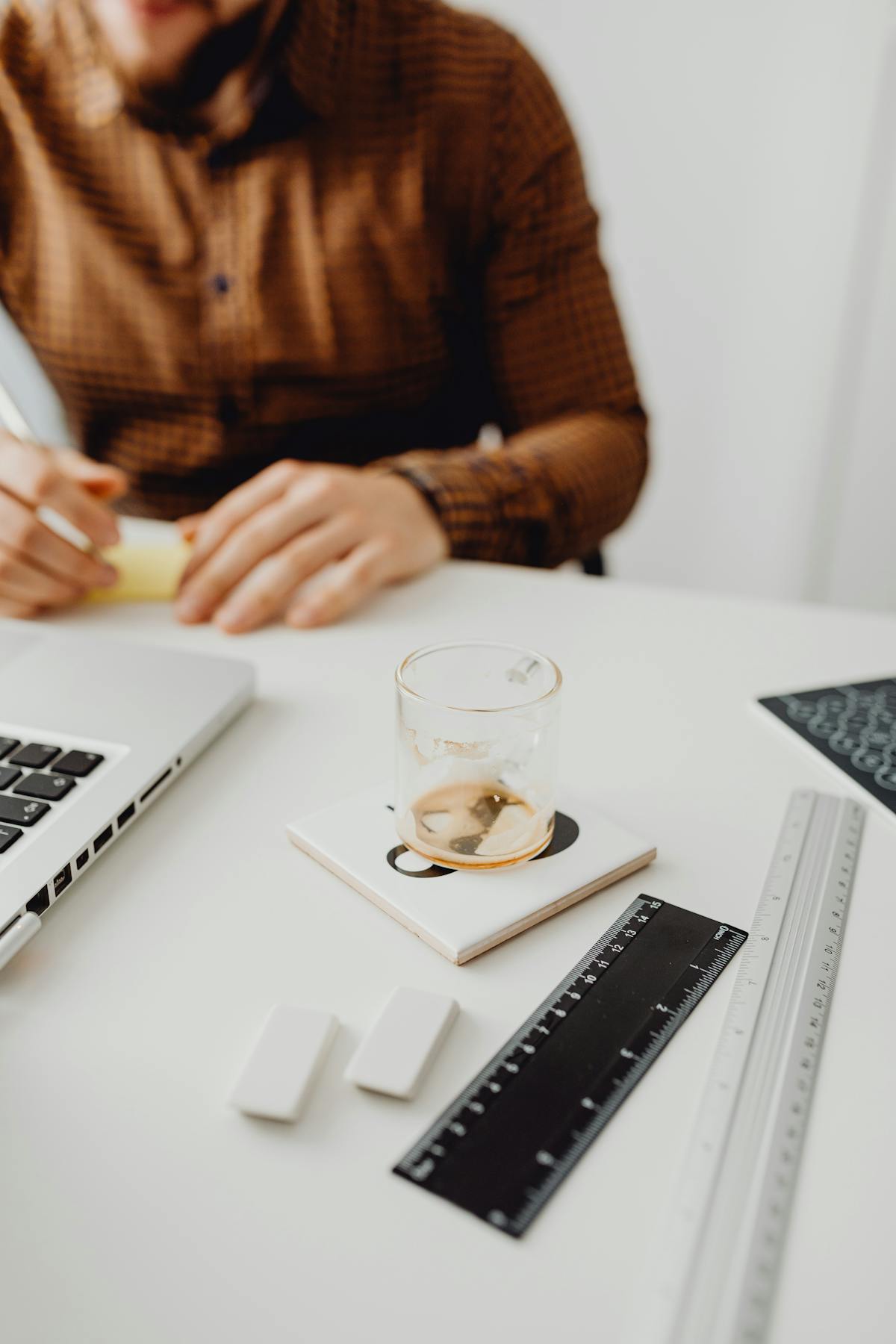 Professional working desk focus