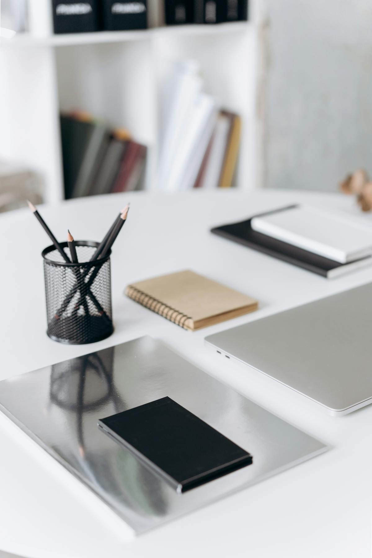Professional working desk focus