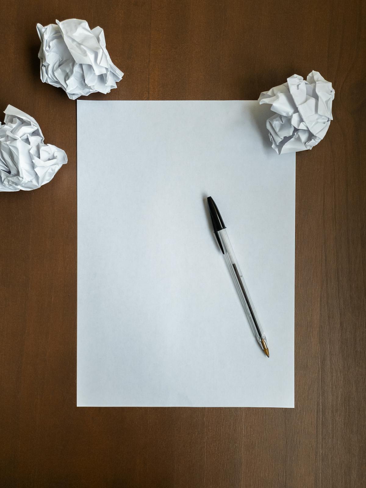 Blank document notebook desk