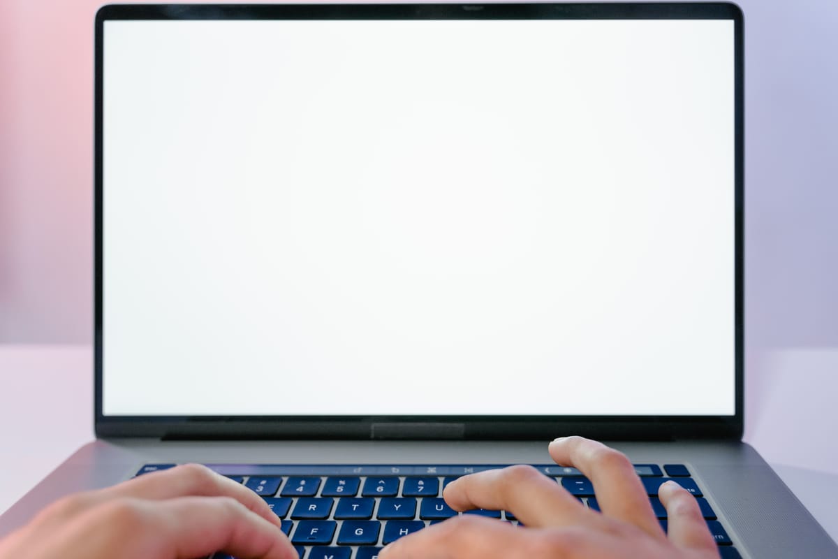 Templates blank document on computer screen