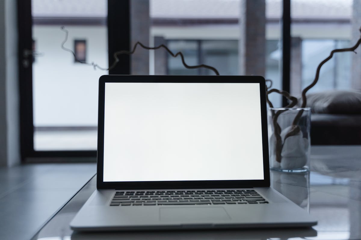 Templates blank document on computer screen