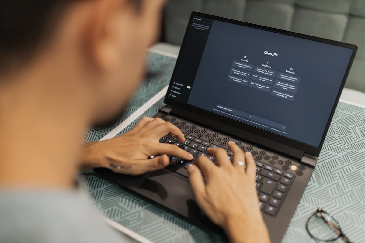 Laptop software dashboard screen