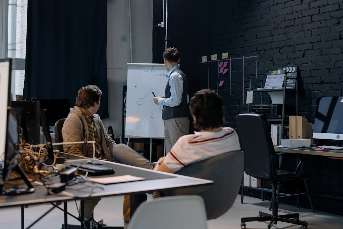 Startup office tech computer team