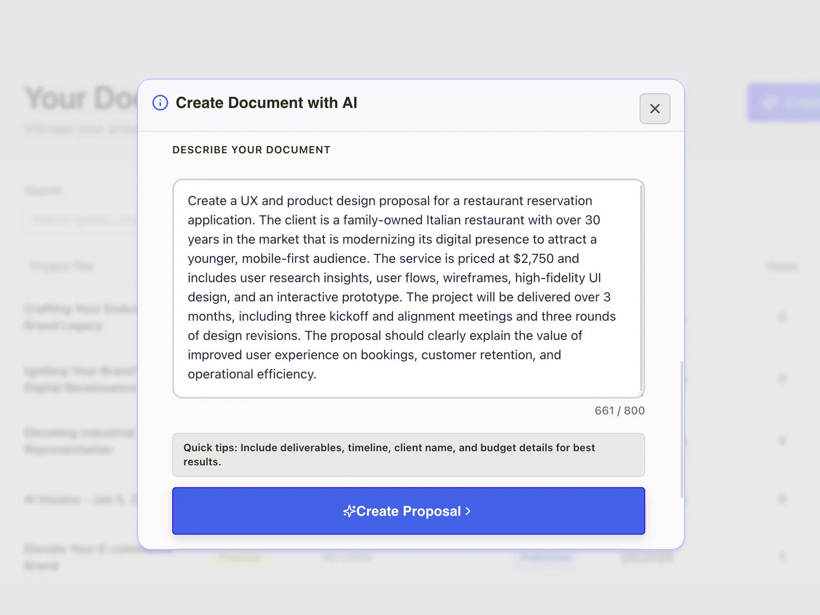 Tell AI about your project - 2