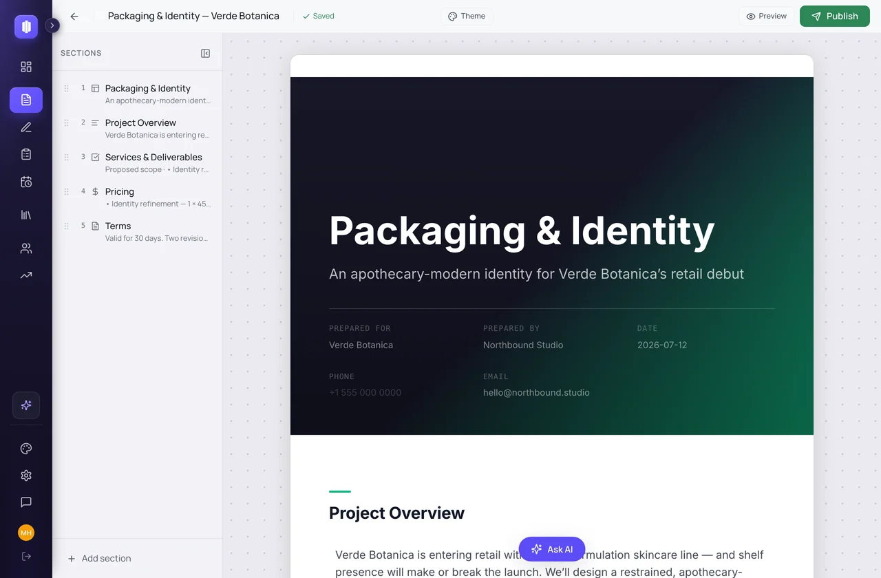 The Waco3 dashboard: every module in one workspace